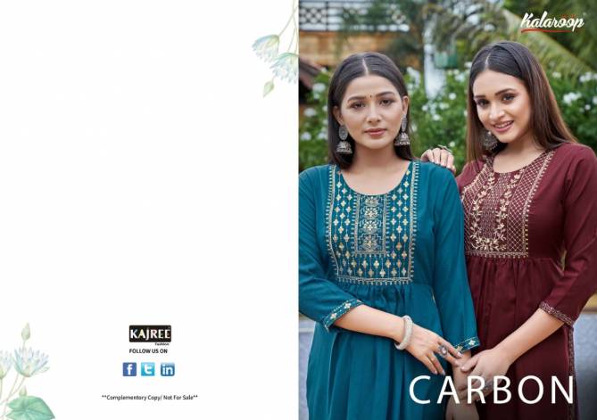 Kalaroop Carbon Fancy Ethnic Wear Wholesale Designer Kurtis Catalog                                                                                                                                                                                                                                                                                                                                                                                                              